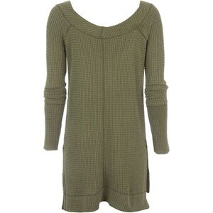 We the Free‎ Kate Womens waffle knit long sleeve wide neck top size XS retro Y2K